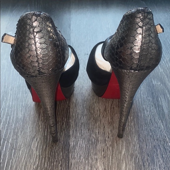 AUTH Christian Louboutin Suede Ankle Strap Pumps - Picture 2 of 5